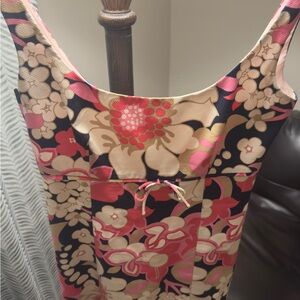 J. Crew Navy and Pink Floral Dress